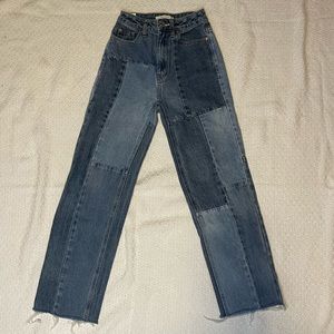 PacSun Hugh Waisted Patchwork Jeans
